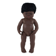 Load image into Gallery viewer, MINILAND DOLL - AFRICAN BOY AND GIRL 38 CM