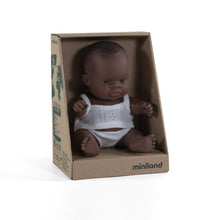 Load image into Gallery viewer, MINILAND DOLL - AFRICAN BOY AND GIRL 21 CM