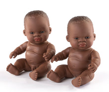 Load image into Gallery viewer, MINILAND DOLL - AFRICAN BOY AND GIRL 21 CM