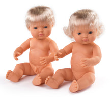Load image into Gallery viewer, MINILAND DOLL - CAUCASIAN BOY AND GIRL 38 CM