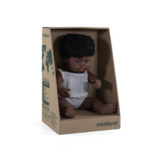 Load image into Gallery viewer, MINILAND DOLL - AFRICAN BOY AND GIRL 38 CM