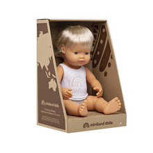 Load image into Gallery viewer, MINILAND DOLL - CAUCASIAN GIRL WITH HEARING AID 38 CM