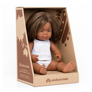 MINILAND DOLL - ABORIGINAL GIRL 38CM