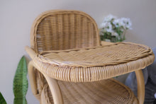 Load image into Gallery viewer, Rattan Doll High Chair with movable desk
