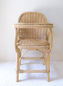 Rattan Doll High Chair with movable desk