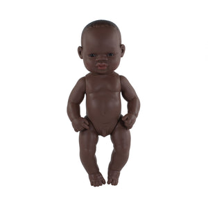 MINILAND DOLL - AFRICAN BOY AND GIRL 32 CM