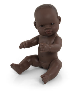 MINILAND DOLL - AFRICAN BOY AND GIRL 32 CM