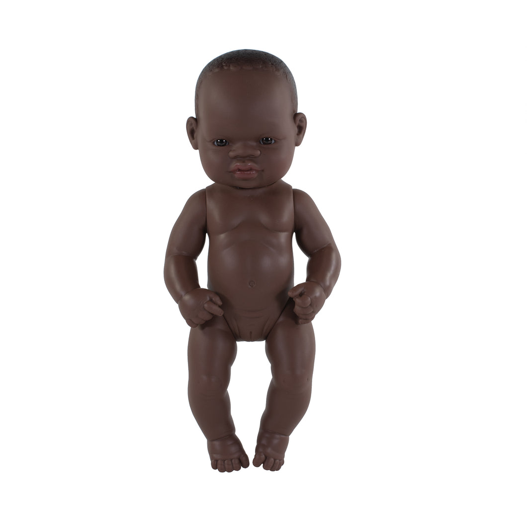 MINILAND DOLL - AFRICAN BOY AND GIRL 32 CM