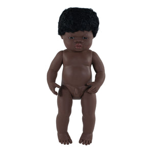 MINILAND DOLL - AFRICAN BOY AND GIRL 38 CM