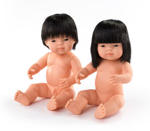 MINILAND DOLL - ASIAN BOY AND GIRL 38 CM