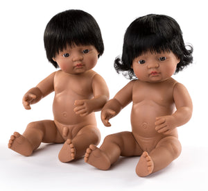 MINILAND DOLL - HISPANIC BOY AND GIRL  38 CM