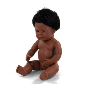 MINILAND DOLL - AFROAMERICAN BOY AND GIRL  38 CM