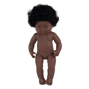 MINILAND DOLL - DOWN SYNDROME AFRICAN BOY AND GIRL 38 CM