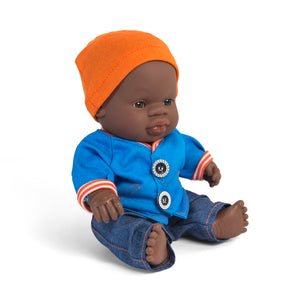 MINILAND DOLL - AFRICAN BOY AND GIRL 21 CM