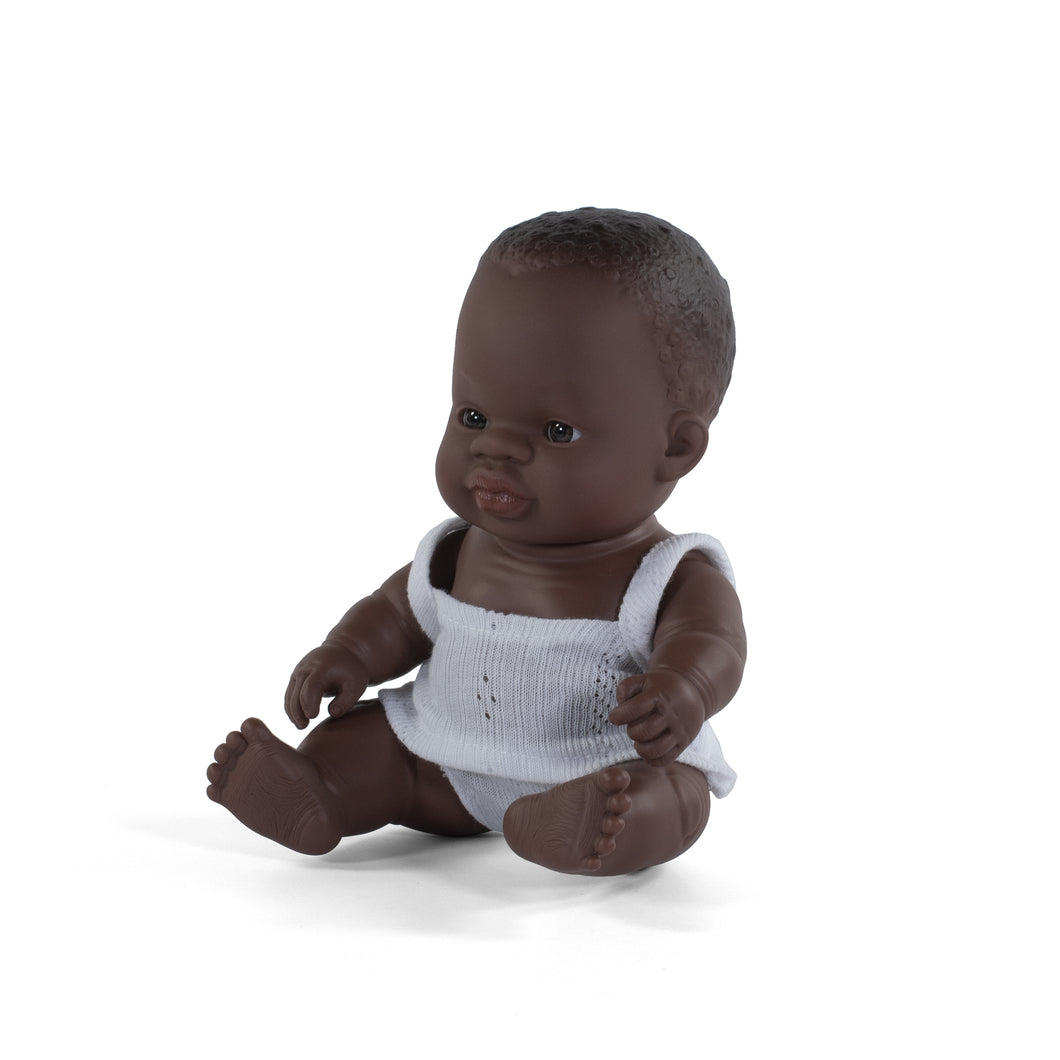 MINILAND DOLL - AFRICAN BOY AND GIRL 21 CM