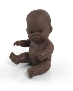 MINILAND DOLL - AFRICAN BOY AND GIRL 21 CM