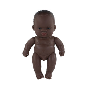 MINILAND DOLL - AFRICAN BOY AND GIRL 21 CM