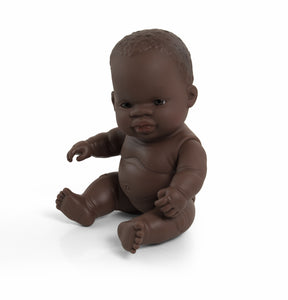 MINILAND DOLL - AFRICAN BOY AND GIRL 21 CM