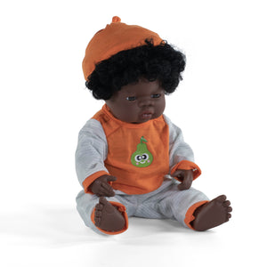 MINILAND DOLL - AFRICAN BOY AND GIRL 38 CM