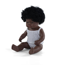 Load image into Gallery viewer, MINILAND DOLL - AFRICAN BOY AND GIRL 38 CM
