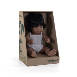 MINILAND DOLL - HISPANIC BOY AND GIRL  38 CM