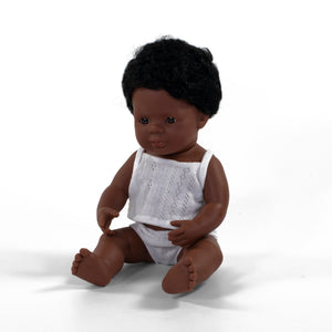 MINILAND DOLL - AFROAMERICAN BOY AND GIRL  38 CM