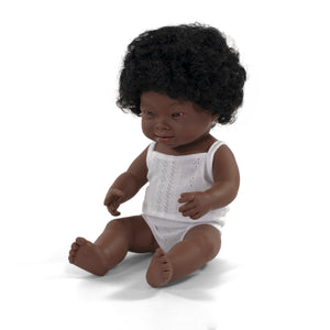 MINILAND DOLL - DOWN SYNDROME AFRICAN BOY AND GIRL 38 CM