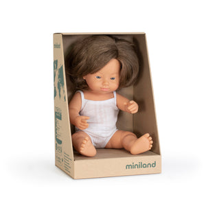 MINILAND DOLL - DOWN SYNDROME CAUCASIAN BOY AND GIRL 38 CM