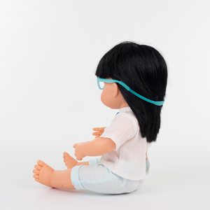 MINILAND DOLL - ASIAN GIRL WITH GLASSES 38 CM