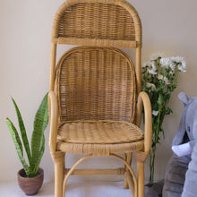 Load image into Gallery viewer, Rattan Doll High Chair with movable desk
