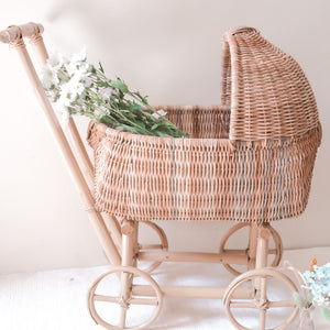 Rattan Doll Stroller